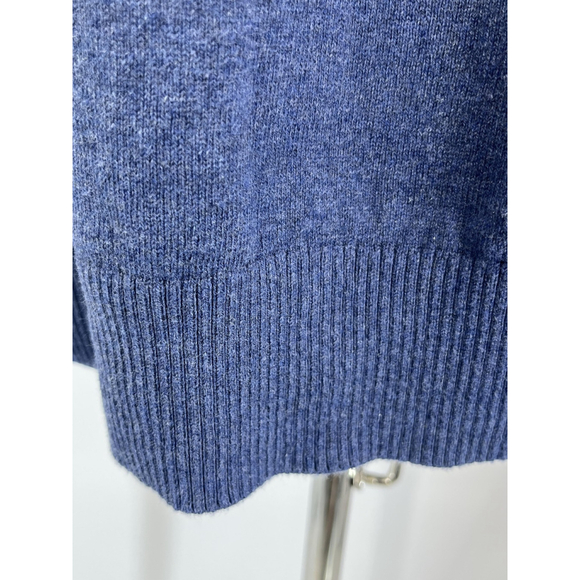 L.L. Bean Sweater Womens XL Blue Turtleneck Fair Isle Cotton Cashmere Pullover - Picture 8 of 11